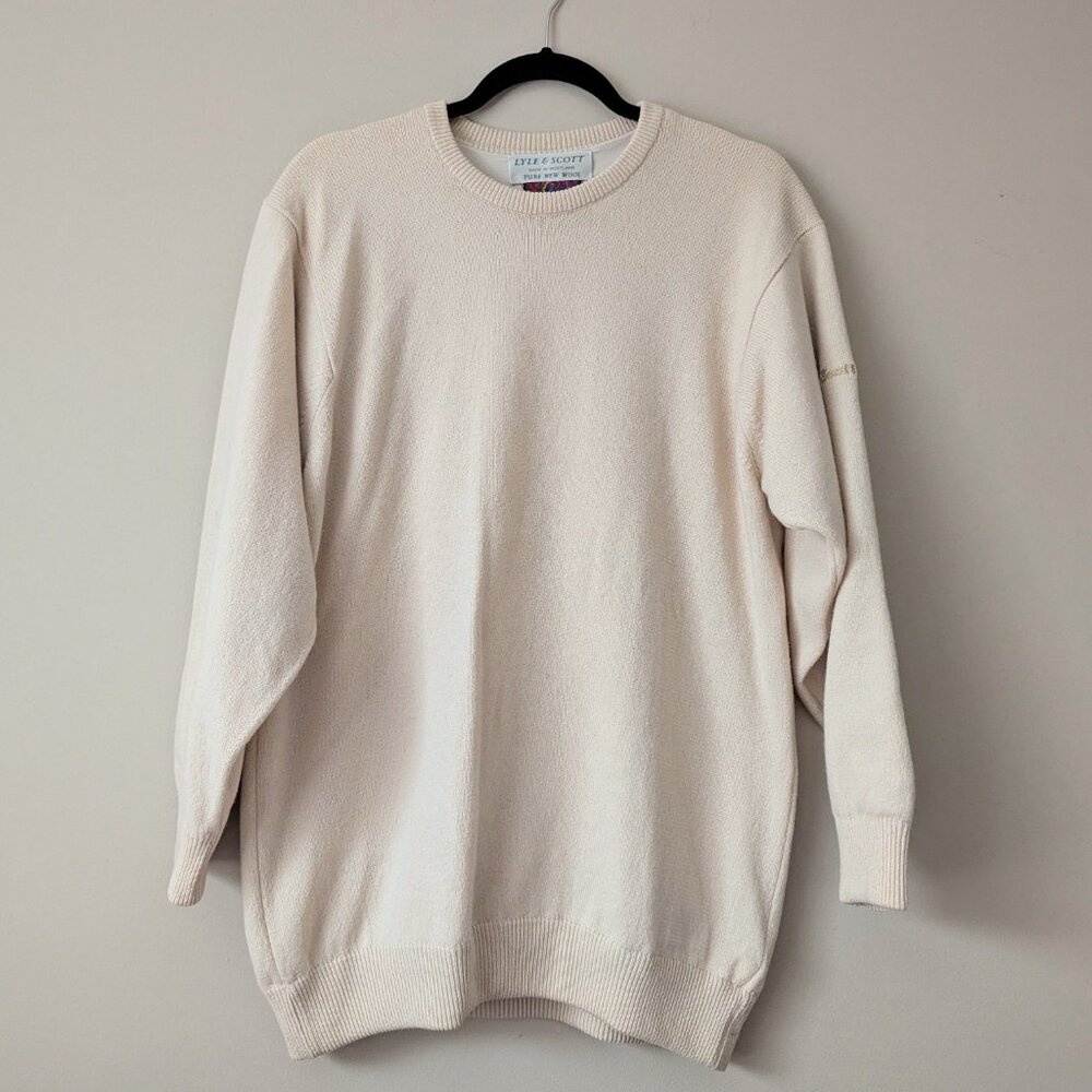 Lyle & Scott Mens XL Performance Wool Sweater with Gore-XCR Lining Scotland Vtg